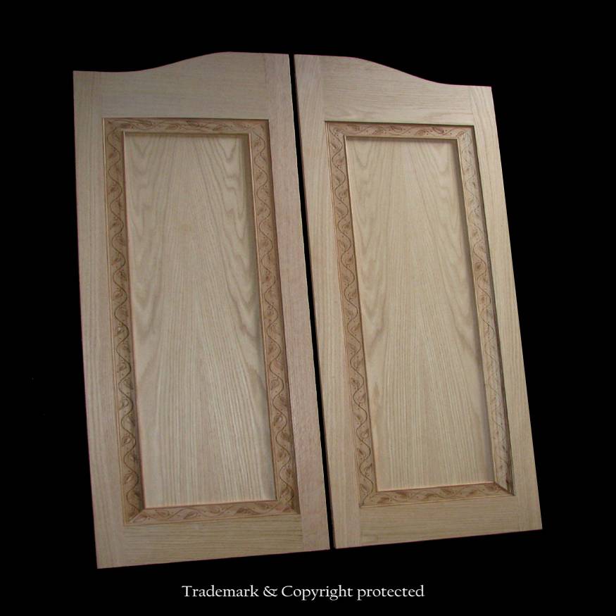 Custom Oak Cafe Door Flat Panel 2/6 Vine 30